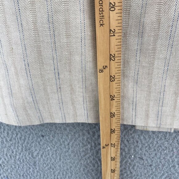 Jones Wear Skirt Womens 12 Ivory Pinstripe Linen Blend Straight Below Knee Work - Picture 7 of 11